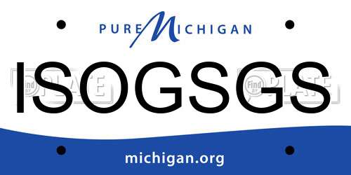 ISOGSGS Michigan License Plate
