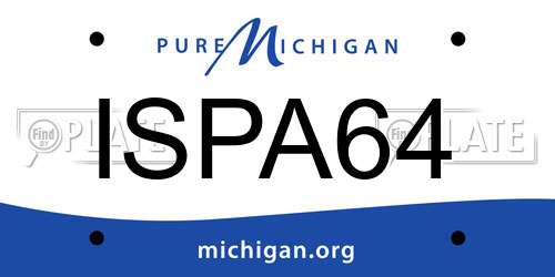 ISPA64 Michigan License Plate