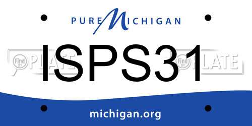 ISPS31 Michigan License Plate