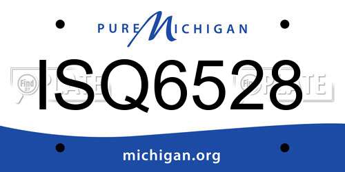 ISQ6528 Michigan License Plate