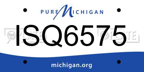 ISQ6575 Michigan License Plate