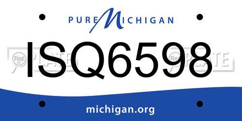 ISQ6598 Michigan License Plate