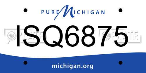 ISQ6875 Michigan License Plate