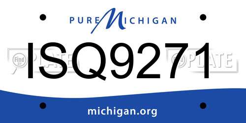 ISQ9271 Michigan License Plate