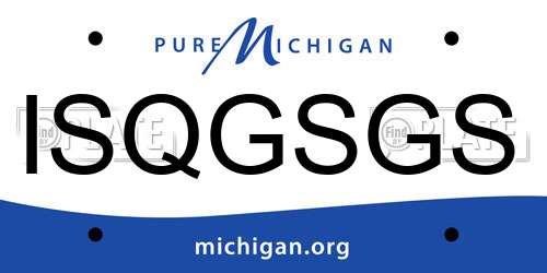 ISQGSGS Michigan License Plate