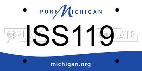 ISS119 Michigan License Plate