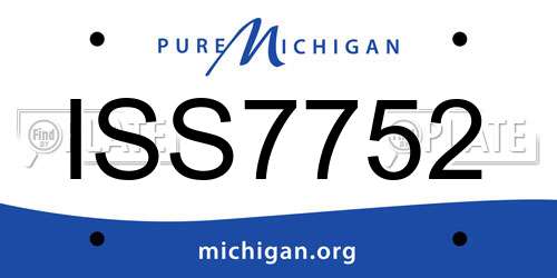 ISS7752 Michigan License Plate
