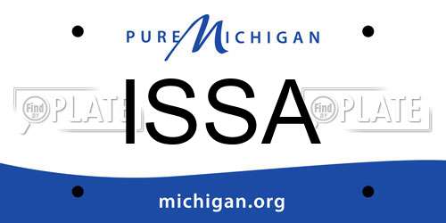 ISSA Michigan License Plate