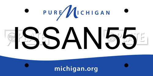ISSAN55 Michigan License Plate