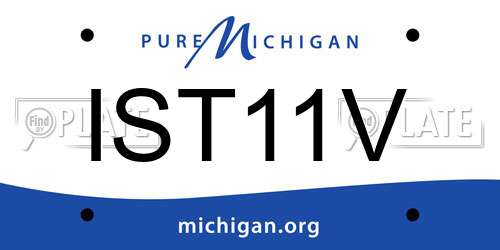 IST11V Michigan License Plate