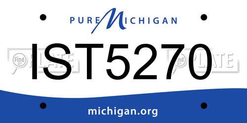 IST5270 Michigan License Plate