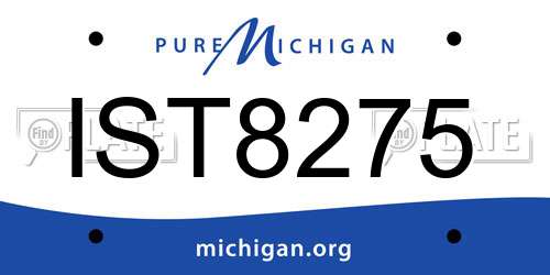 IST8275 Michigan License Plate