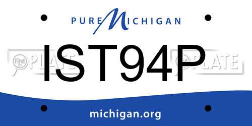 IST94P Michigan License Plate