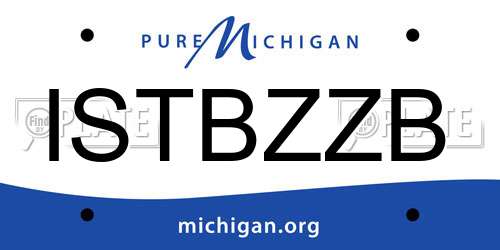 ISTBZZB Michigan License Plate
