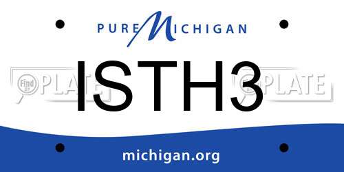 ISTH3 Michigan License Plate