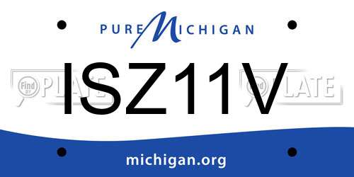 ISZ11V Michigan License Plate