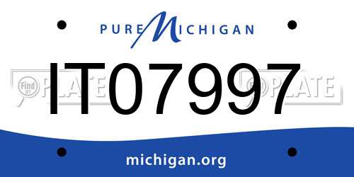 IT07997 Michigan License Plate