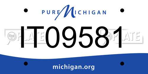IT09581 Michigan License Plate