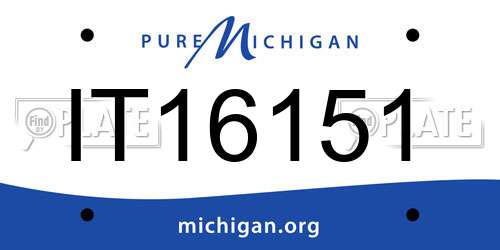 IT16151 Michigan License Plate