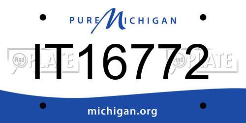 IT16772 Michigan License Plate
