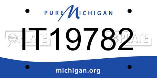 IT19782 Michigan License Plate