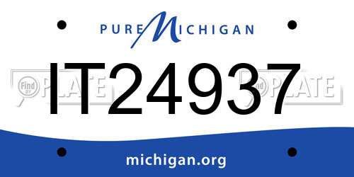 IT24937 Michigan License Plate