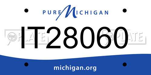 IT28060 Michigan License Plate