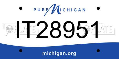 IT28951 Michigan License Plate