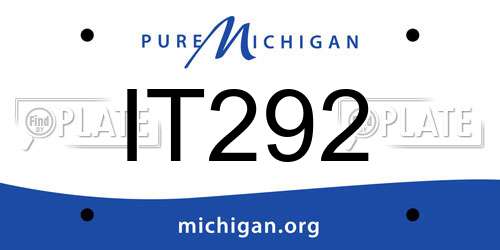 IT292 Michigan License Plate