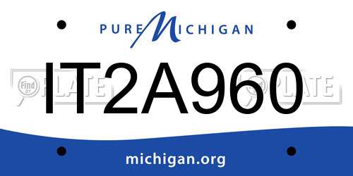 IT2A960 Michigan License Plate