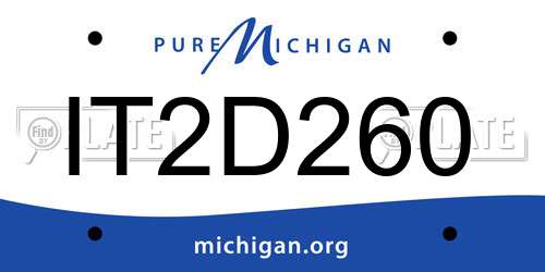 IT2D260 Michigan License Plate