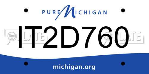 IT2D760 Michigan License Plate