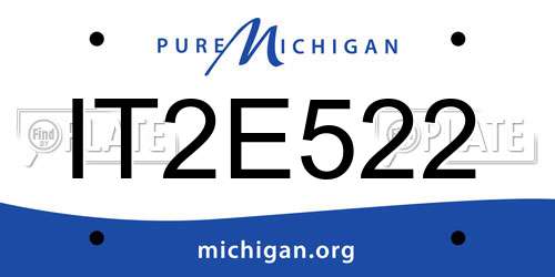 IT2E522 Michigan License Plate