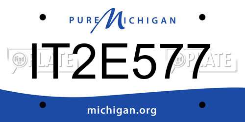 IT2E577 Michigan License Plate