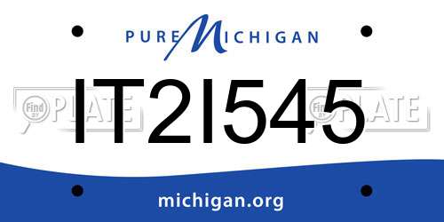 IT2I545 Michigan License Plate