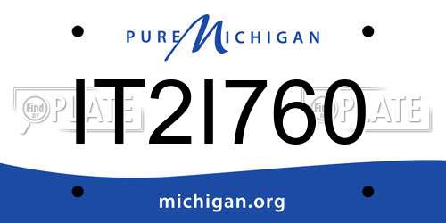 IT2I760 Michigan License Plate