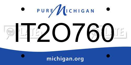 IT2O760 Michigan License Plate