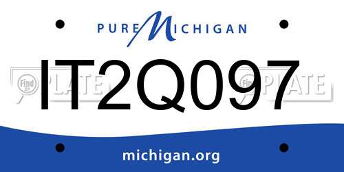 IT2Q097 Michigan License Plate