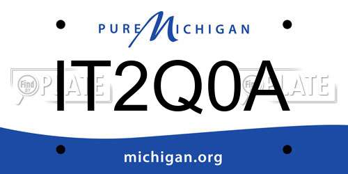 IT2Q0A Michigan License Plate