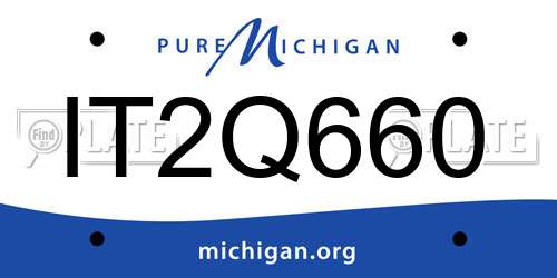 IT2Q660 Michigan License Plate