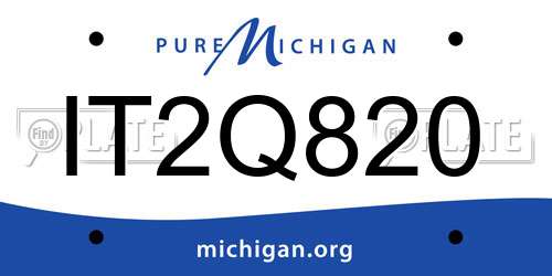IT2Q820 Michigan License Plate