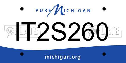 IT2S260 Michigan License Plate