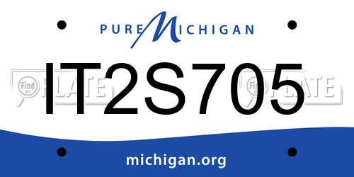 IT2S705 Michigan License Plate