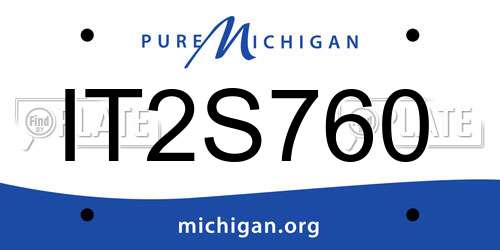 IT2S760 Michigan License Plate