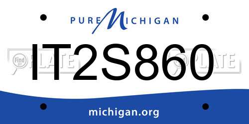 IT2S860 Michigan License Plate