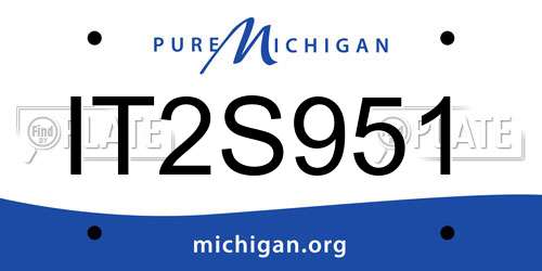IT2S951 Michigan License Plate