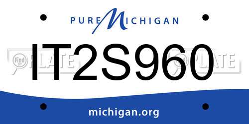 IT2S960 Michigan License Plate