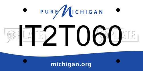 IT2T060 Michigan License Plate