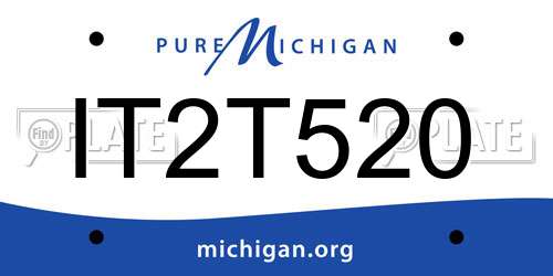IT2T520 Michigan License Plate