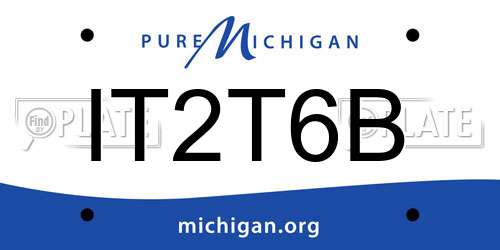 IT2T6B Michigan License Plate